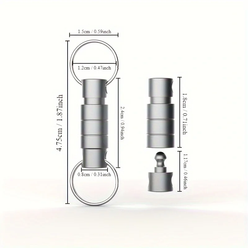 Porte-clés à anneau rotatif en alliage de titane, ceinture, porte-clés de verrouillage à ressort, outil d\'extérieur, outil EDC, mini