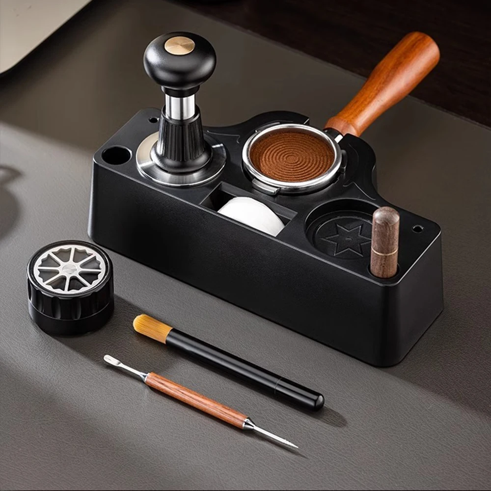 Coffee Tamper Base Coffee Anti-Slip Stand ABS 51/53/58mm Universal Powder Press Cloth Powder Storage Base Barista Tool