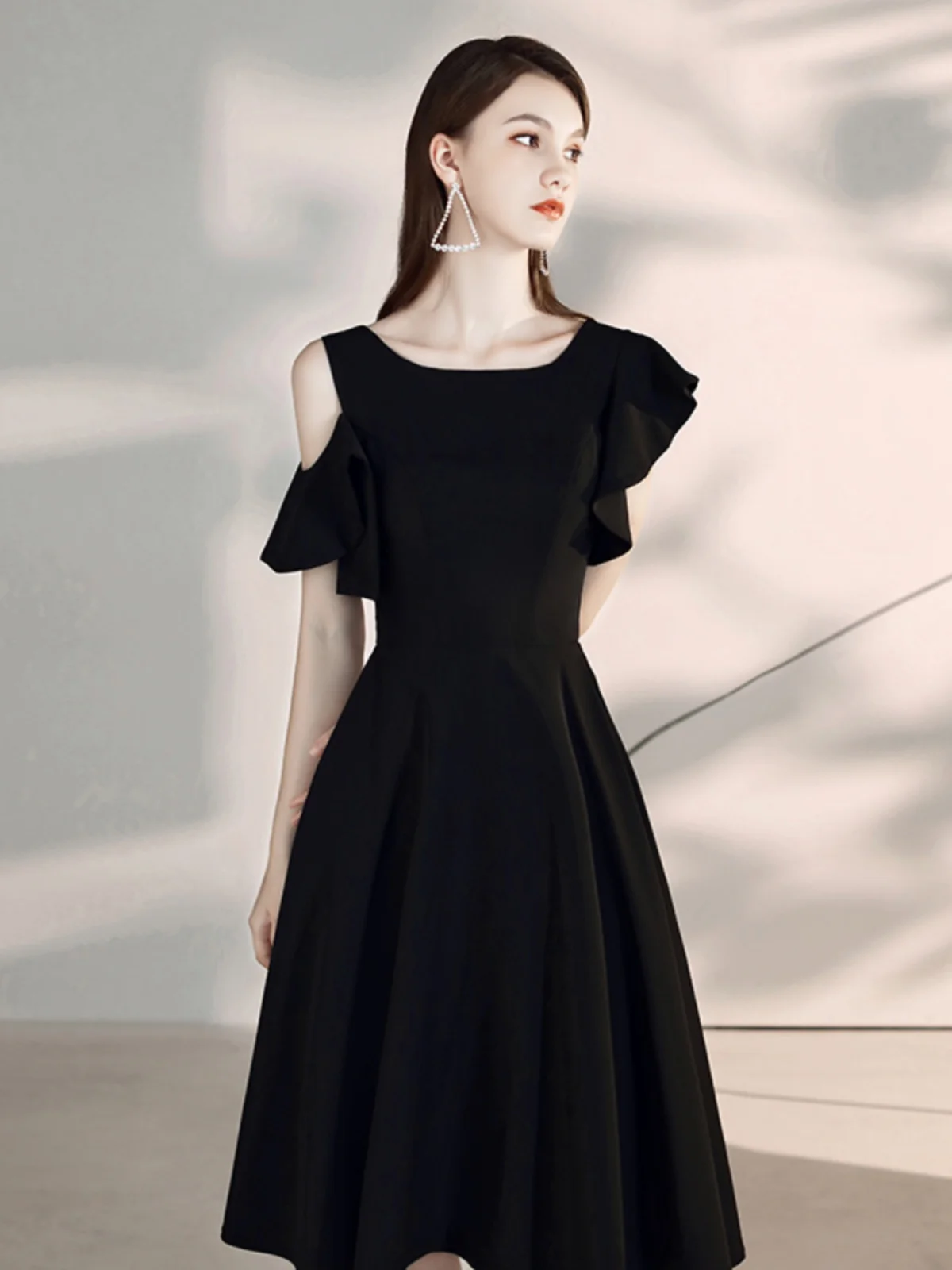 

Ele Bla Evening Dr Hepburn Sle Adult Ceremony Dr Luxury Sensation High Quali A-Line Skirt for Women