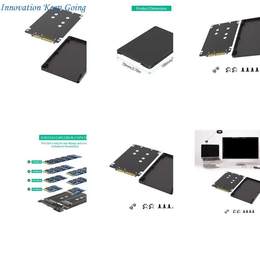 E65C Two M.2 B NGFFs SSDs to 2.5in SATAIII Adapters M.2 NGFFs To SATAs Adapters Card Two NGFFs B M.2 SSDs Card