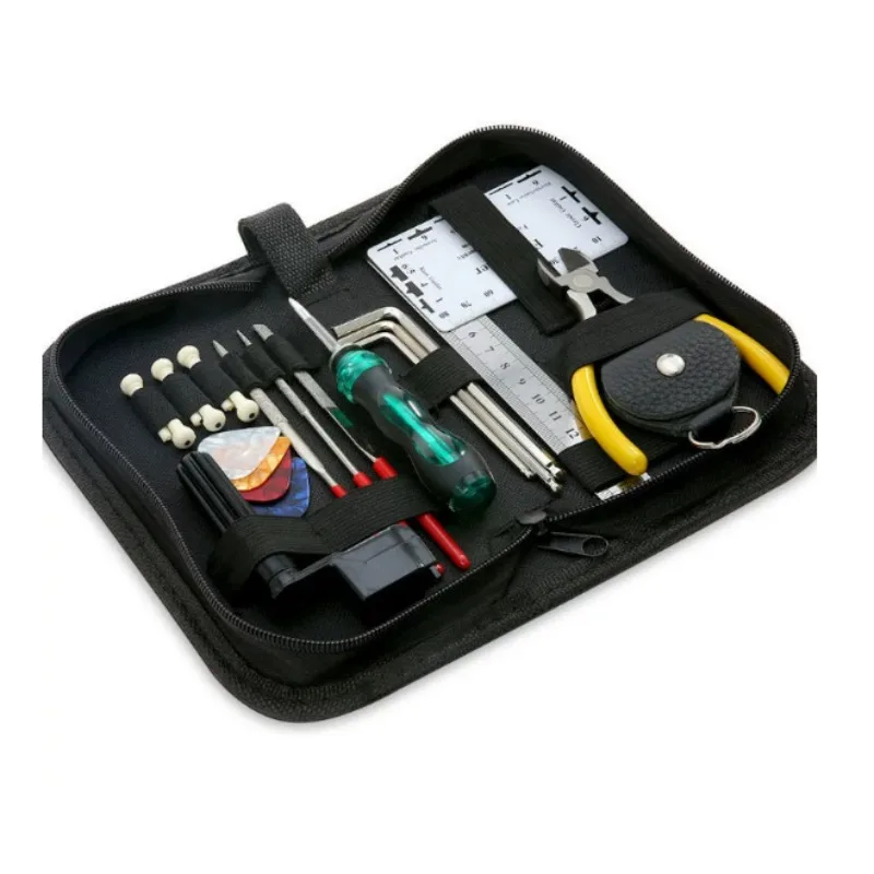 Guitar Repair Tool Kit File Wrench String Action Ruler String Winder Fret Polishing for Guitar Adjustment