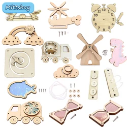 Kindergarten Montessori Busy board Hourglass Puzzles  Wall Develop intelligence Early education Lockpicking toys Educational Toy