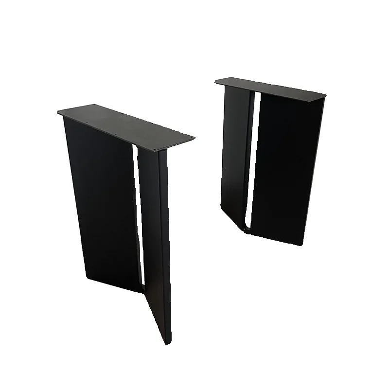 أرجل طاولة كبيرة من الخشب الصلب من الفولاذ الكربوني على شكل حرف V وأرجل طاولة للمؤتمرات المكتبية