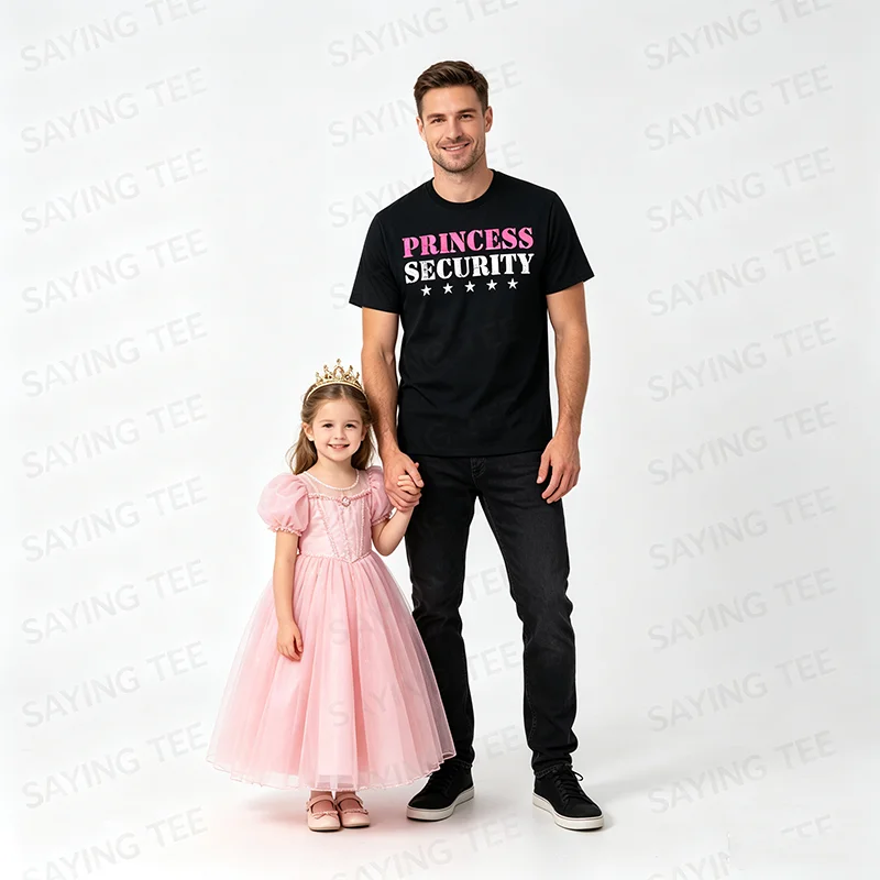 Prinzessinnen-Sicherheits-Geburtstagsparty Lustiges Papa-Mädchen-Freund-T-Shirt Y2k Herrenmode Vater-Ehemann Neuheit Geschenk Persönlichkeits-T-Shirt – Detail 7