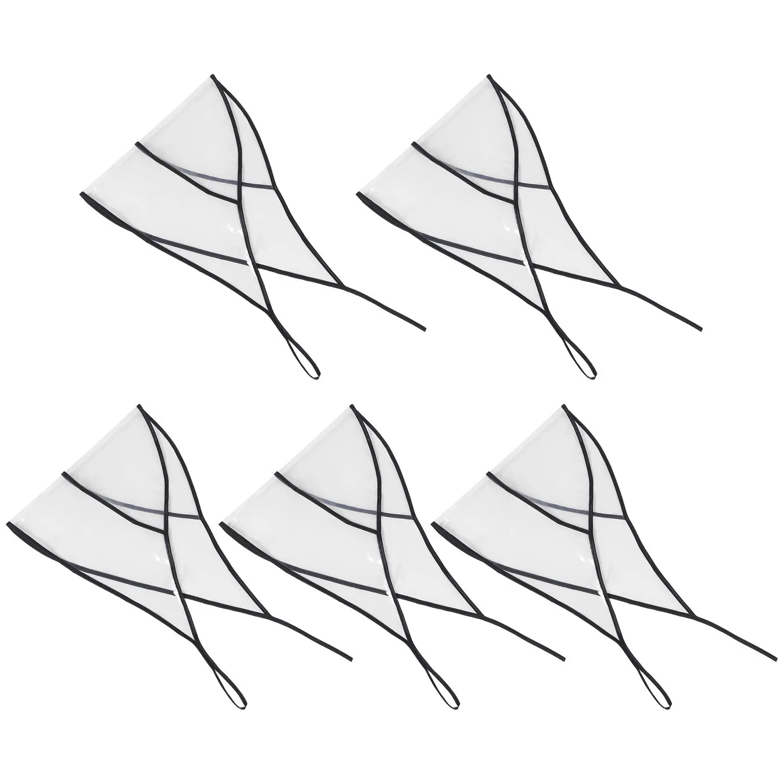 5Pcs Waterproof Rain Hat Women Clear Hat Protector with Black Edge Universal Fit Hair Cover for Raincoat Hair Dye Outdoor Events