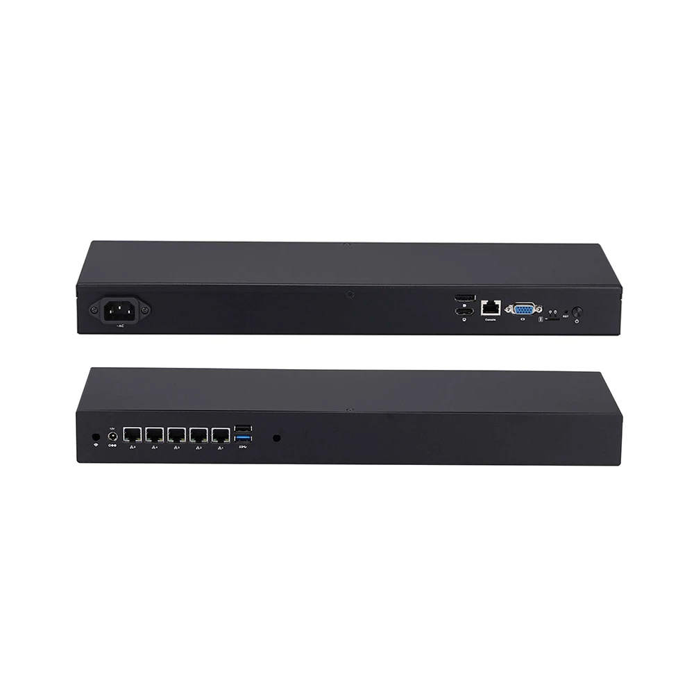 Qotom Mini PC Q10821G5-1U Computer Celeron J6412 Quad Core con 5x supporto LAN Gigabit da 2,5 5G