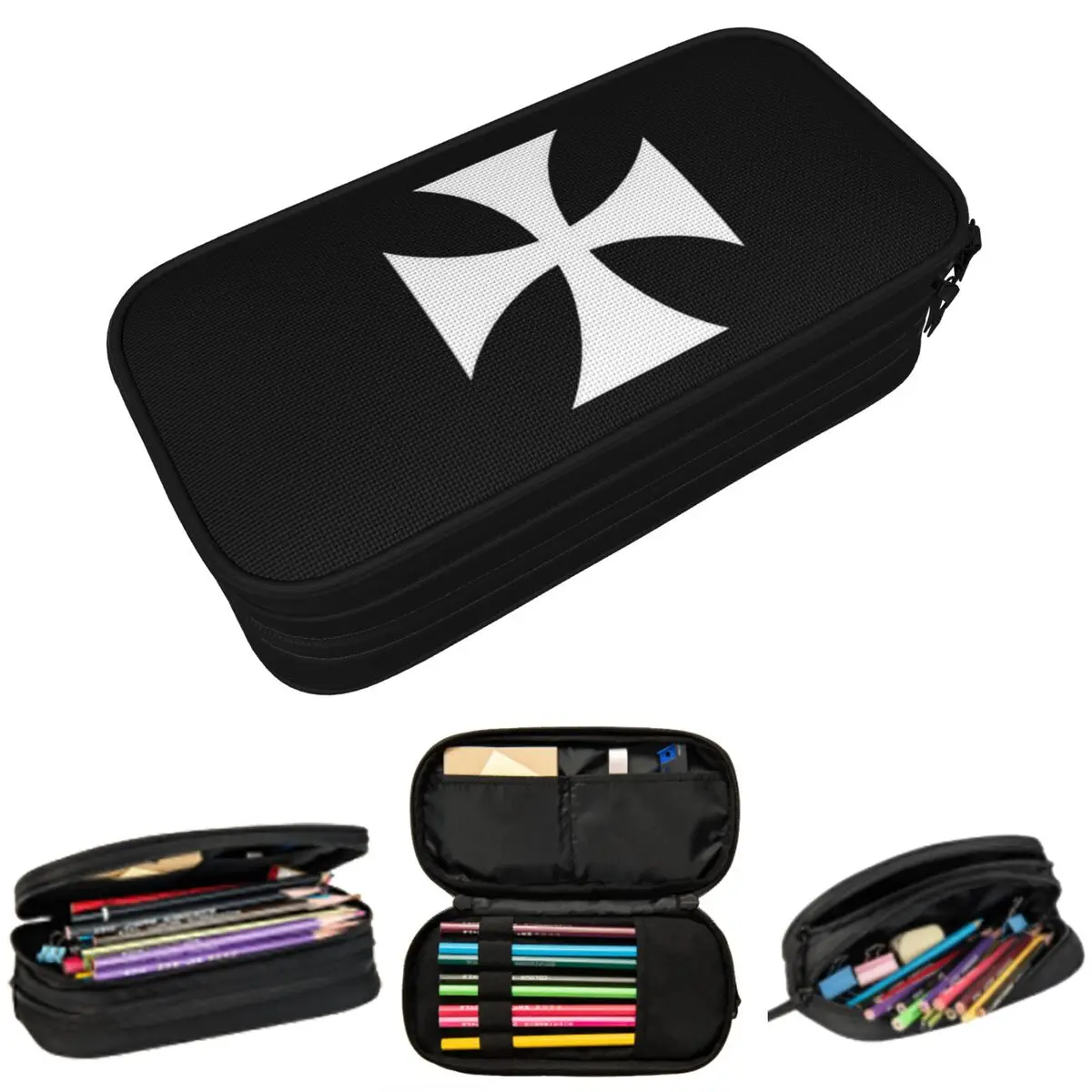 

Iron Cross Germany Pencil Cases Big Capacity Pen Bags Pen Box Pencil Pouch For Boys Girls Students Stationery School Office