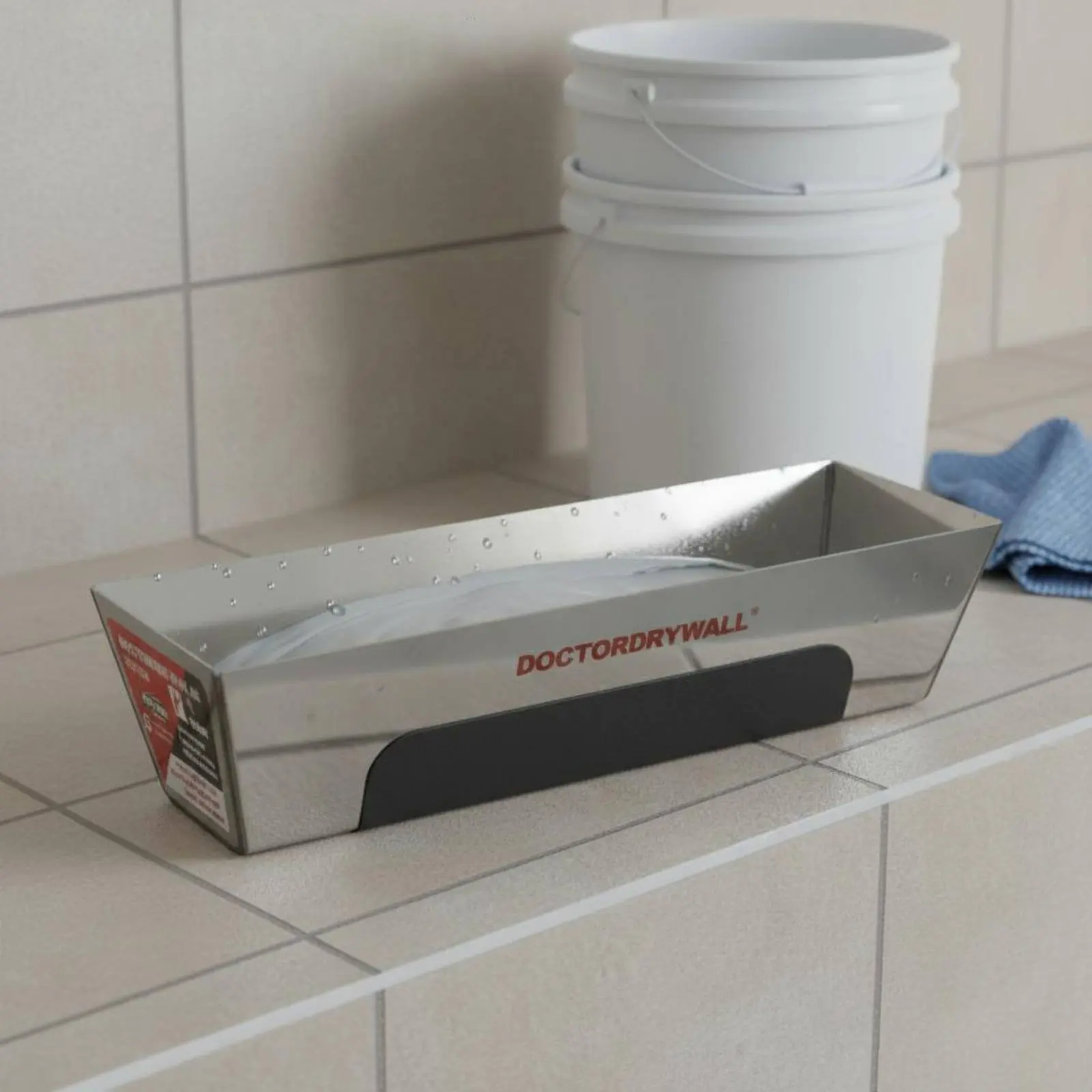 

Mud Pan Rust Resistant Stainless Steel Mud Pan Masonry Tray Easy to Clean Construction Tool Heavy-Duty for Contractors