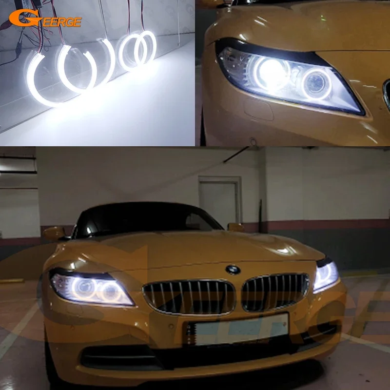 For BMW Z4 E89 2009 2010 - 2015 2016 Excellent Day Light Ultra Bright COB Led Angel Eyes Kit Halo Rings Car Accessories