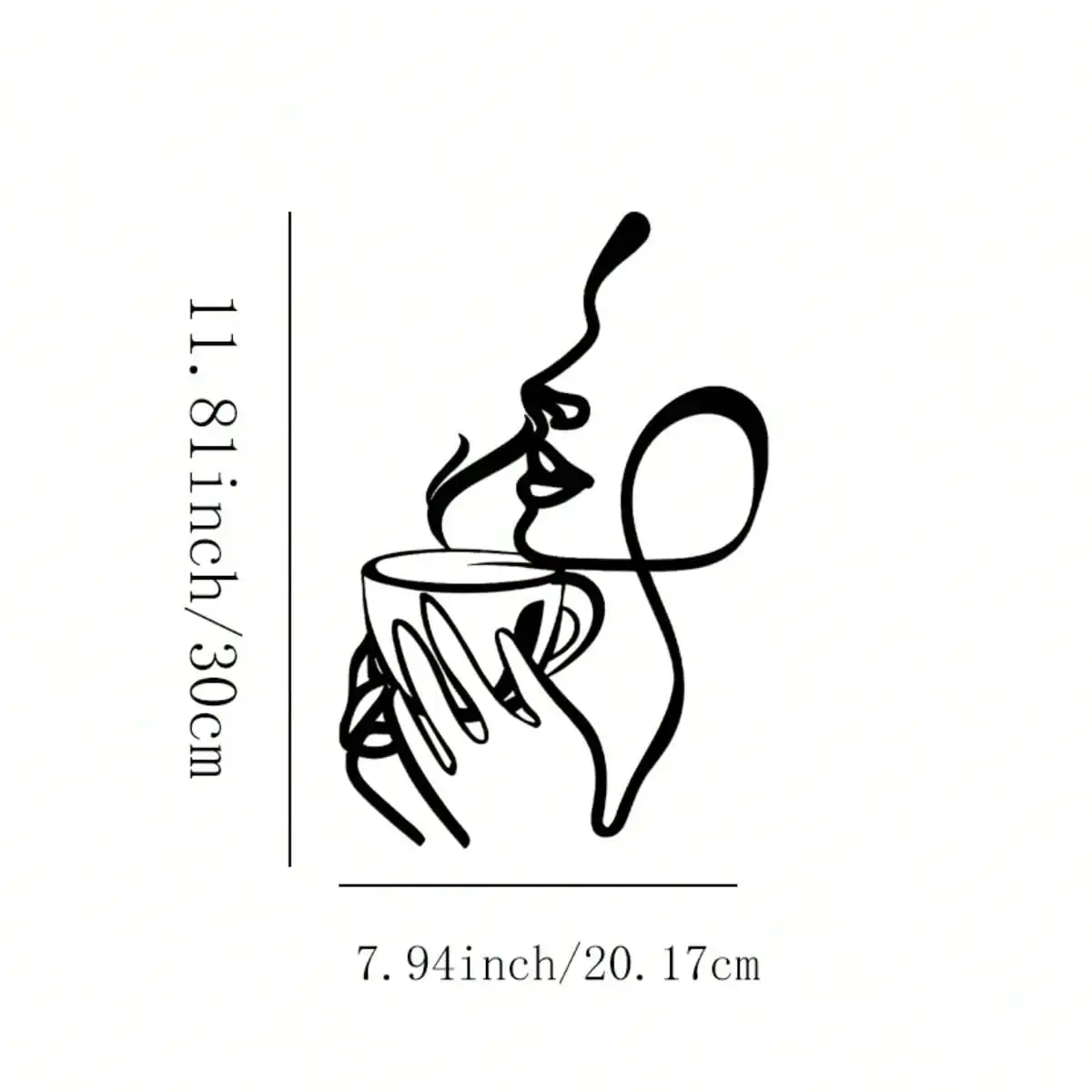 Women Line Art Metal Wall Decor - Minimalist Silhouette Sculpture, Ideal Gift for Living Room & Bedroom