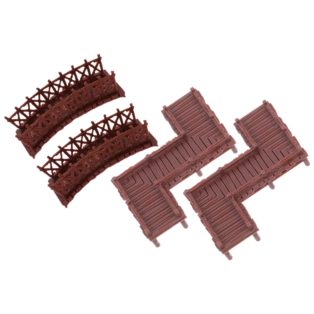 

4pcs Fairy Garden Bridges Micro Landscape Ornament Mini Arch Z Shape Bridge For Terrarium Aquarium Decor Small Bonsai Fish Tank