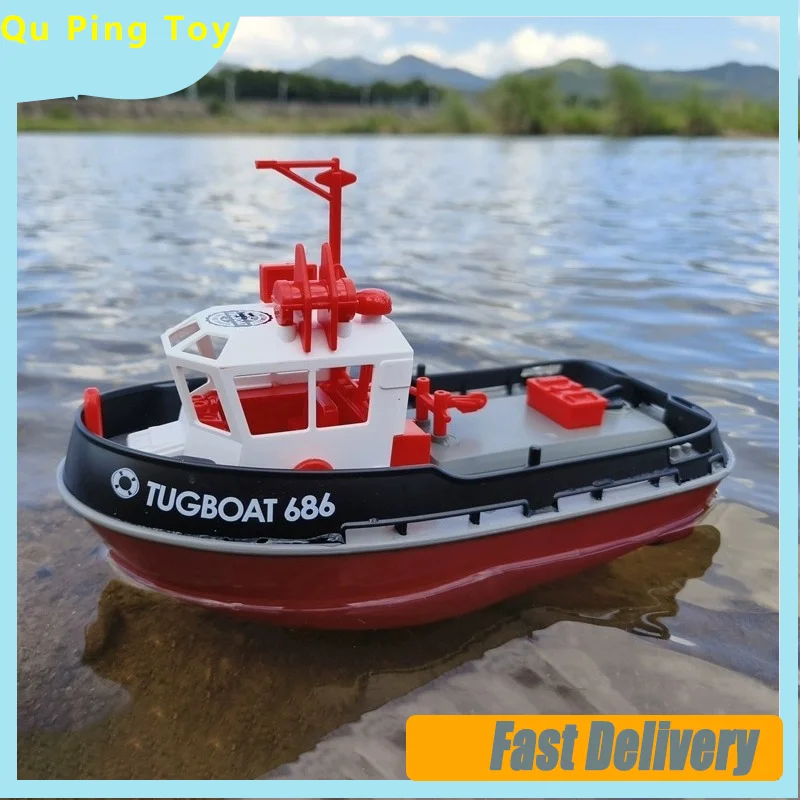 

New Product 1: 72 Full Scale Remote Control Ship Simulation Tug 686 Dual Motor Small Tug Charging Toy Model Children'S Gift