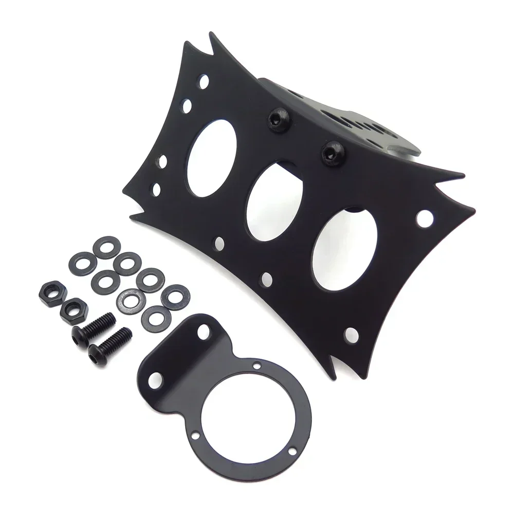 

Горизонтальный вертикальный зигзагообразный боковой монтаж 7, номерной знак 3/10 x 4, 4/5 дюйма для Harley Davidson Bobber Chopper Custom