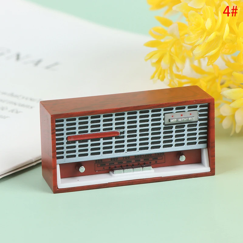 1Pc 1:12 Dollhouse Miniature Furniture mini Plastic Radio Toy Simulation Recorder Player Toy Dollhouse Accessories