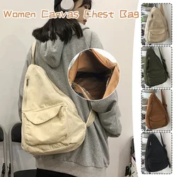 ユニセックスキャンバスチェストバッグ,アウトドア旅行,クロスボディ,ショルダーバッグ,ランドセル,ショルダーバッグ,ポケット
