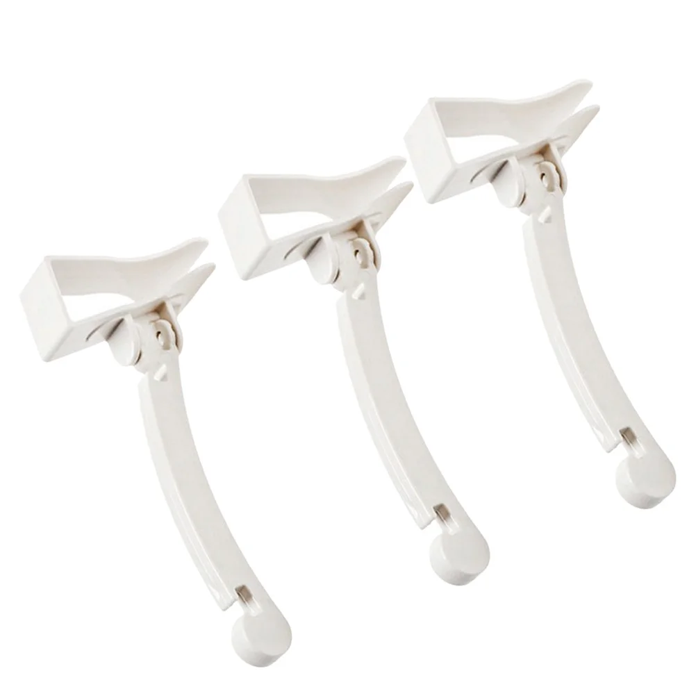 

3 Sets Coat Hanger Hooks Rubbish Bag Holder Trash Rack Garbage Clip Hanging White