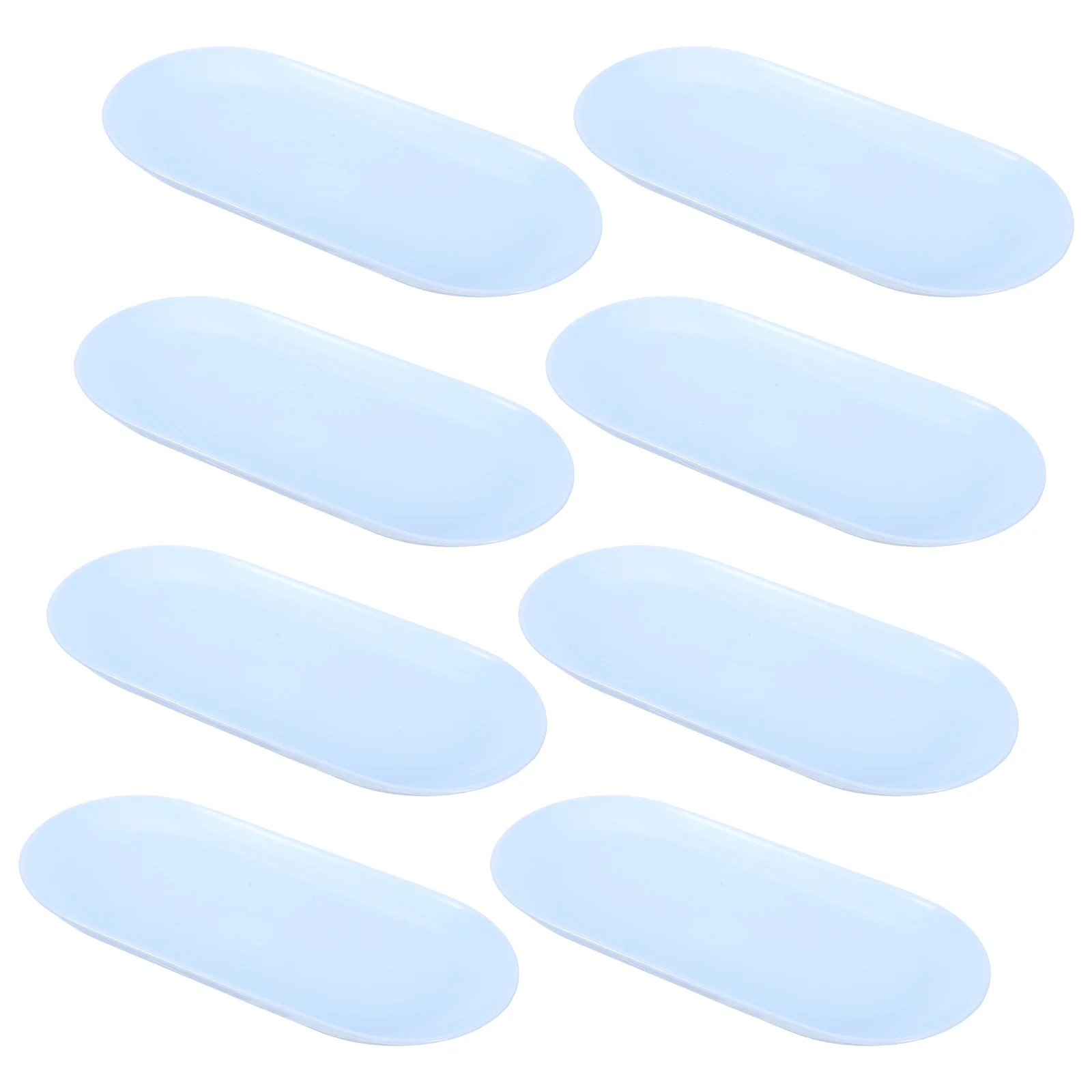 8 قطعة علبة مجوهرات بلاستيكية: حامل طبق حلقي بيضاوي للأقراط والأساور والحلي ومنظم تخزين لوحة عرض صغيرة للزينة #5