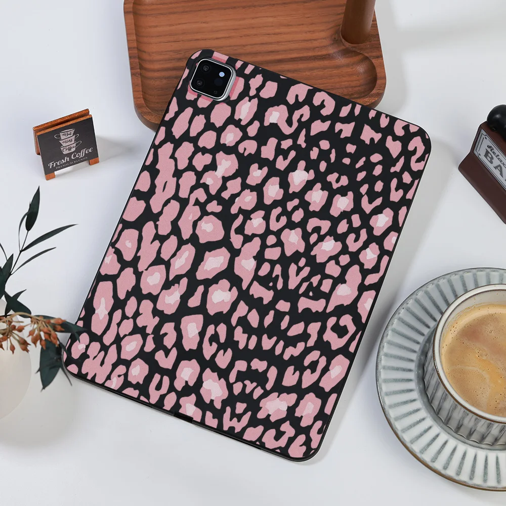 Trendy Pink Black Leopard Pattern Matte Tablet Case For Xiaomi Redmi Pad 6S 7S 6 7 8 Pro Pad 2 Pro 12.1 Inch Protective Cover