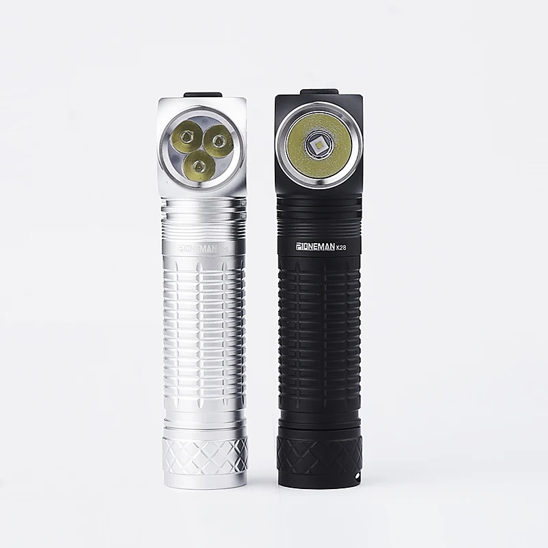 pioneman K28 Flashlight headlamp, L-shaped lamp Strong flashlight SFT40/SST20/219B
