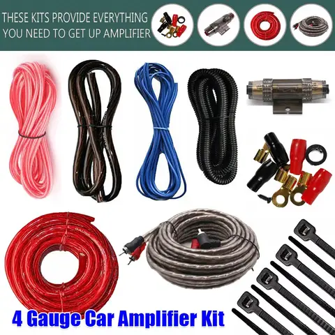 Komplettes Car Audio 4awg Gauge Kabel Kit Amp Verstärker installieren RCA Sicherung Subwoofer Sub Verkabelung ssatz 2300 Watt