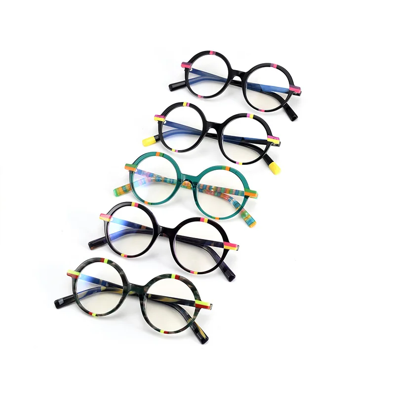 New Multicolor Round Acetate Frames For Men And Women High Quality Optical Eyewear Myopia Reading Women Personalized Eyewear