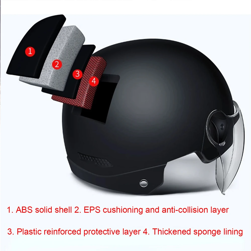 Motorcycle Helmet for Men Women Classic Retro Scooter Half Helmet Ultralight Cycling Helmet MTB Bike Bicycle Motorcycle Helmet image 3