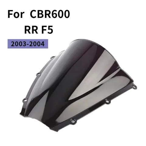 Pour Honda CBR 600 RR F5 2003 2004 noir moto pare-brise pare-brise Double bulle CBR600RR CBRF5 600RR 03 04 CBR600