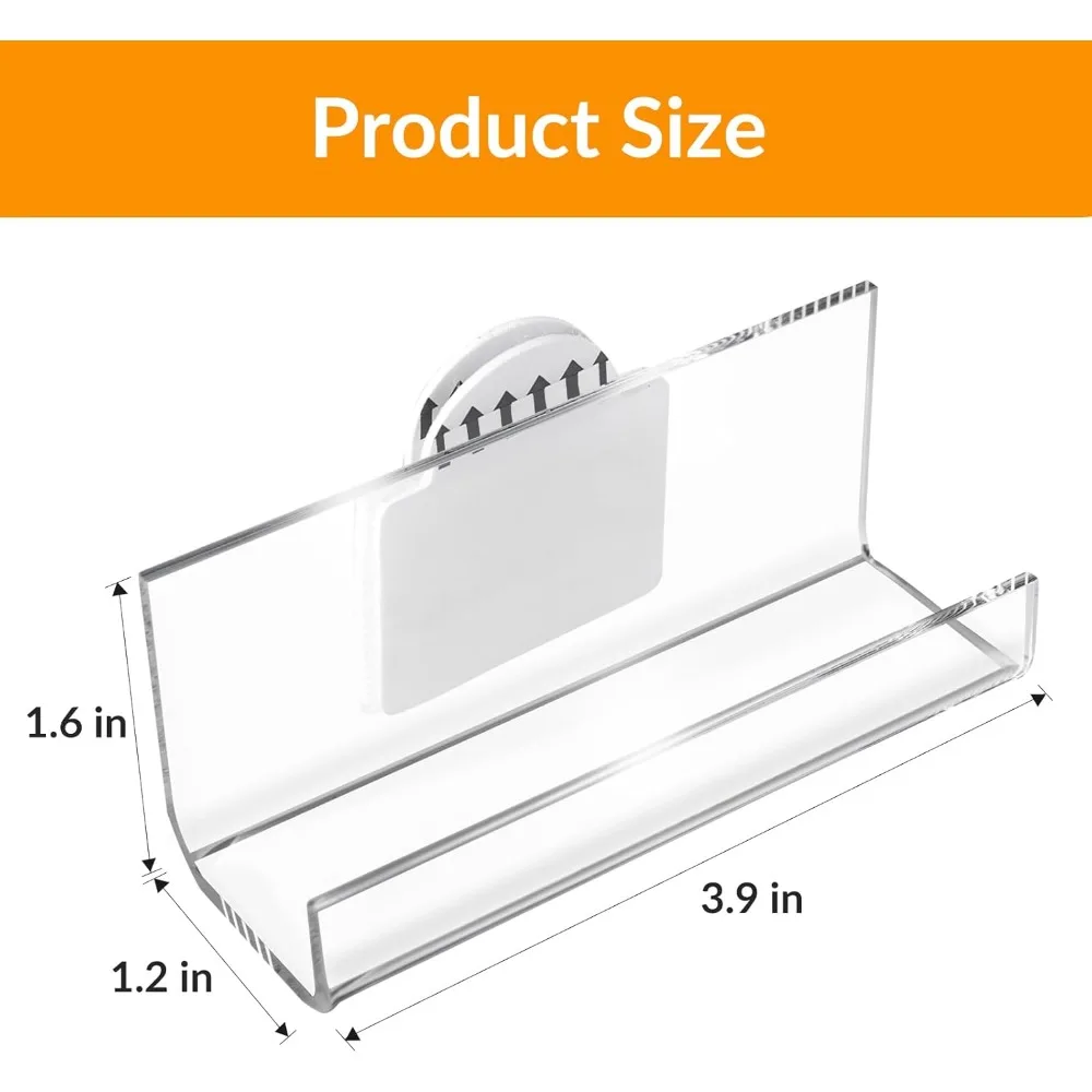 6 عبوات من حامل تسجيلات الفينيل على الحائط بدون مثقاب، رفوف عرض رفوف سجل الأكريليك ذاتية اللصق لأغطية ألبوم LP CD #3