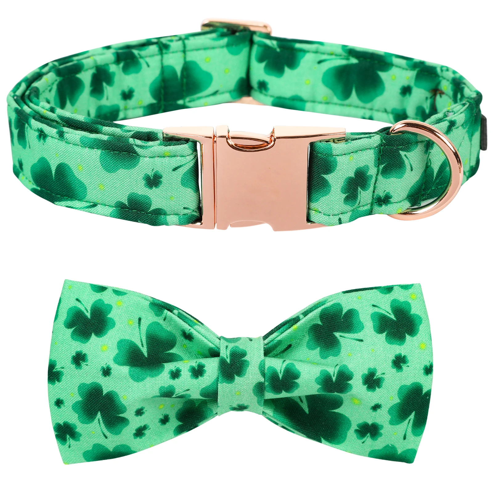 Elegant little tail Clover Dog Collar Adjustable Dog Collar with Bowtie Pet Gift Collar for Dog Soft Bowtie Dog Collars