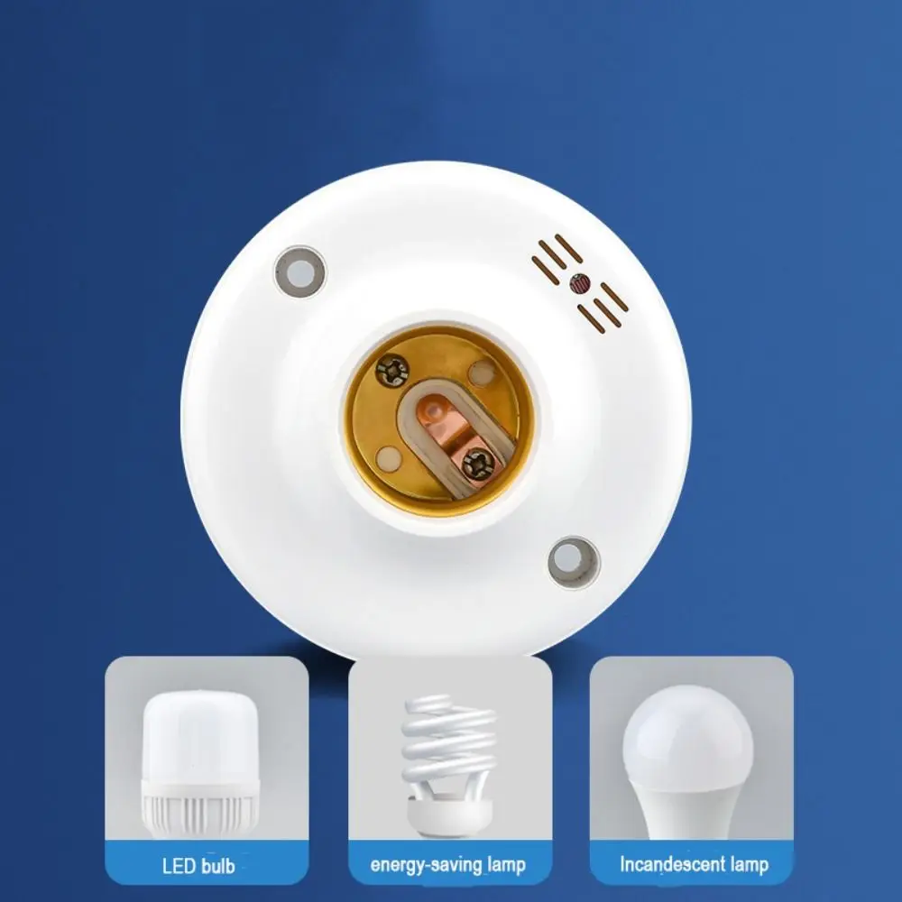 Wall Mount Sound Voice Control Induction Light Bulb Ceiling Lamp Base LED Bulb Socket E27 Lamp Holder