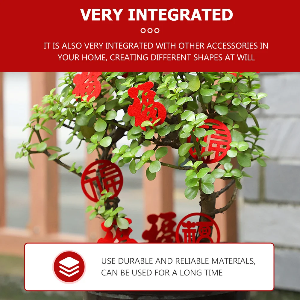 90 قطعة شارات شخصية فو الخط الصيني مهرجان الربيع ديكور المنزل ملصقات الزجاج السنة الجديدة نعمة النسيج ملصقات الزجاج