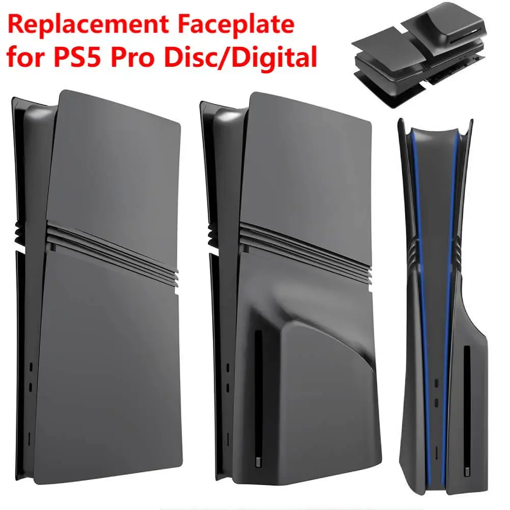 Pro Disc Edition Face Plate for PS5 Pro Console Cover ABS Hard Case Custom Side Shell Panels Anti-Scratch Replacement Faceplate