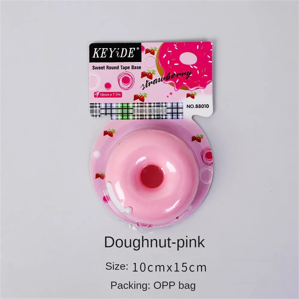 Fatiador portátil dos desenhos animados para o escritório, Papelaria durável, Fatiador doméstico portátil conveniente, Moda adesiva, Criatividade, Donut bonito