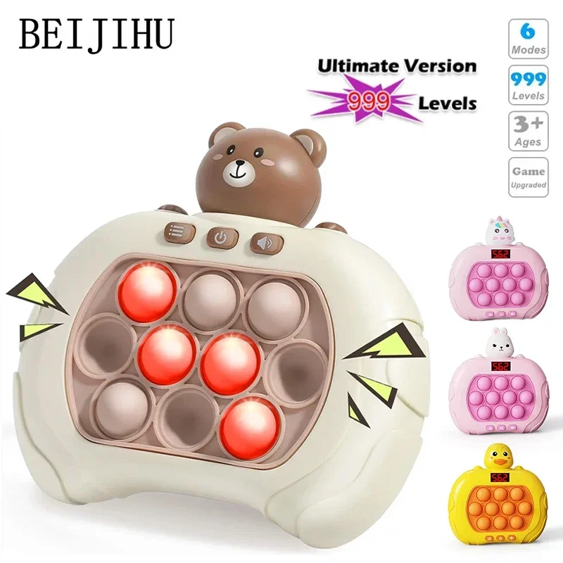 999 Level Electronic Pop Quick Push Game Console Suitable for Adults and Childrens Toys Anti Stress Sensory Bubble Fidget Gifts