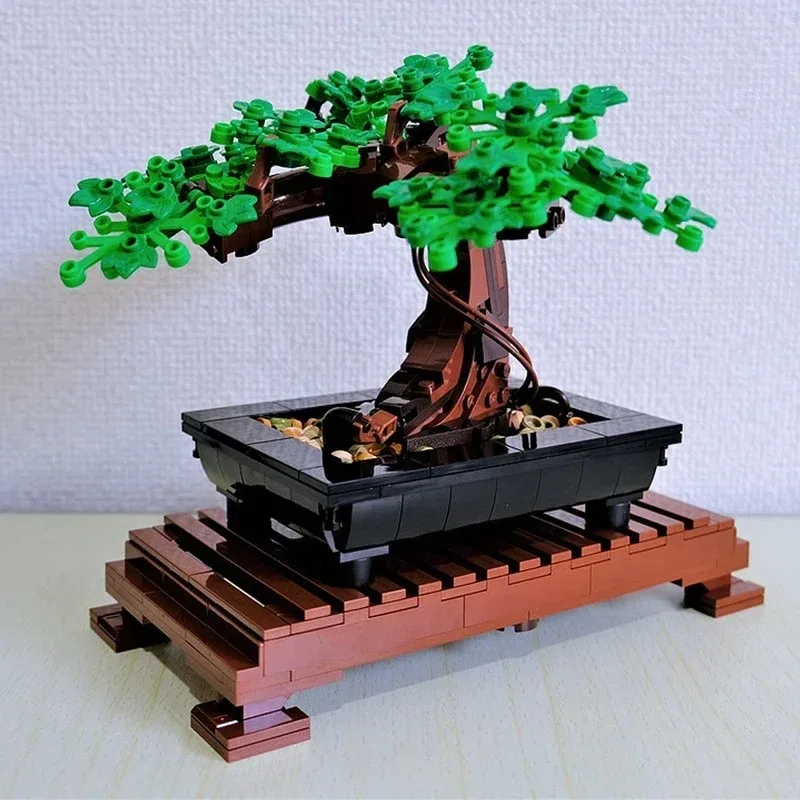 In Stock New MOC Bricks Bonsai Tree Bouquet Perpetual Kits Compatible 10281 Plant Potted Constructor Adults Kids Gifts view 5