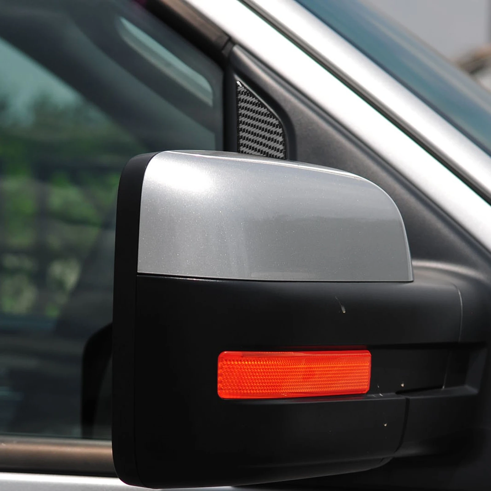 For Ford F-150 Raptor 2009-2014 Car Exterior Trim Accessories Real Soft Carbon Fiber Stickers Outer A‑Pillar Trim