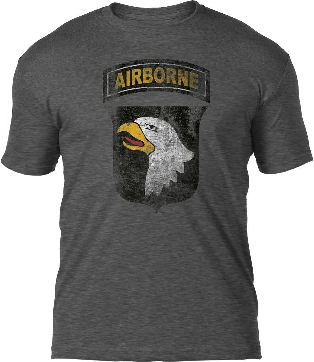 US Army 101st Airborne Division Patriotic T-Shirt 100% Cotton O-Neck Short Sleeve Summer Casual Mens T-shirt Streetwear