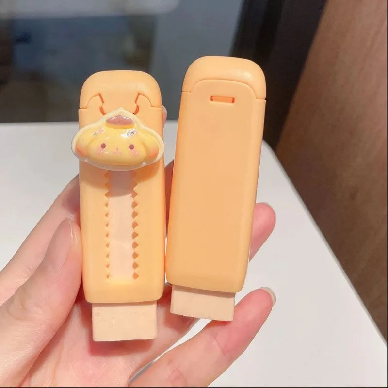 Sanrio My Melody Kuromi Cinnamoroll выдвижной резиновый ластик, высокоэстетичный креативный студенческий мультяшный ластик, супер чистый.