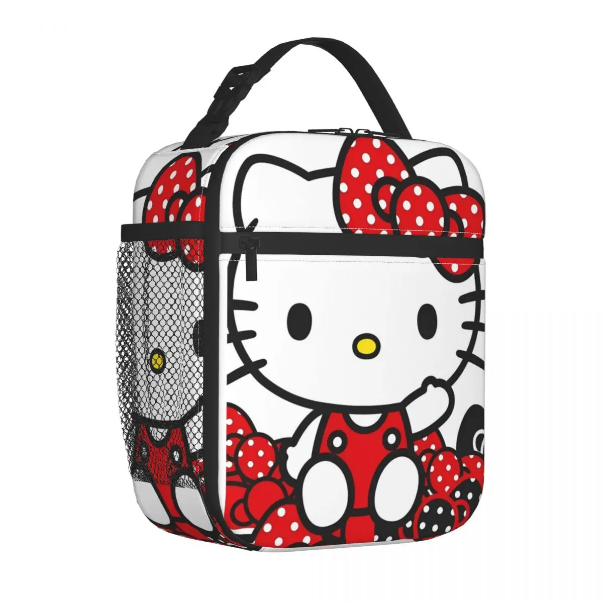 Hello Kitty Greeting Insulated Lunch Bag Cooler Bag  Lunch Container Leakproof Tote Lunch Box Food Handbags Office Travel