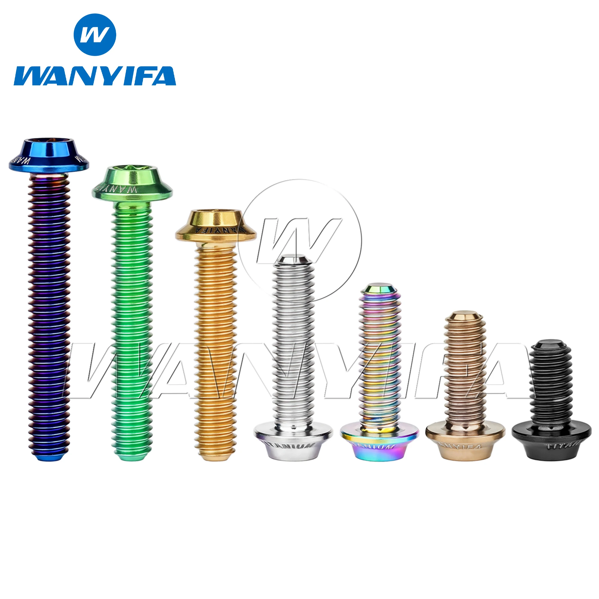 Wanyifa Parafuso de titânio M3x6 8 10 12 15 18 20mm Paraguete em forma de disco Torx T10 Parafuso com logotipo Parafusos personalizados