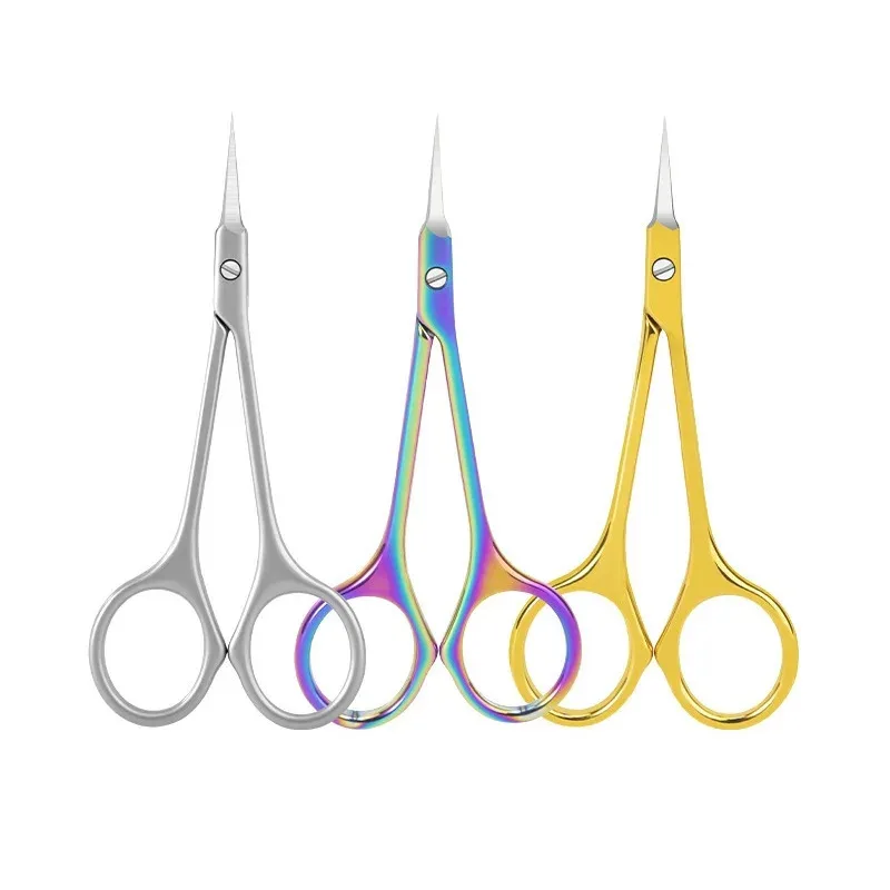 

1 шт., ножницы для кутикулы из нержавеющей стали, средство для удаления омертвевшей кожи, русские ножницы с изогнутым кончиком, маникюрный инструмент