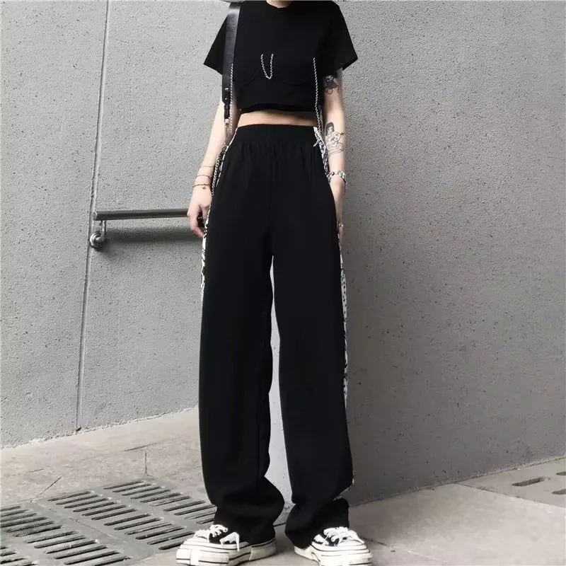 

Retro Vibe quick drying work pants for women in summer, straight leg, loose and wide leg pants, sports and casual long pants