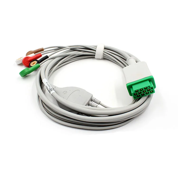 

Direct connect ECG cable Compatible with GE Marquette Dash 2000/3000/4000p 5 Leads AHA/IEC