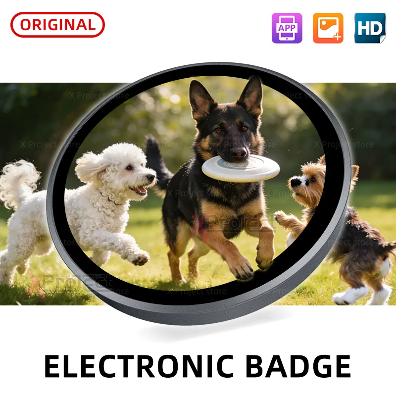 

Электронный анимированный значок с магнитной зарядкой, 1,85-дюймовый экран, электронный фотоальбом для украшения сумок и рюкзаков