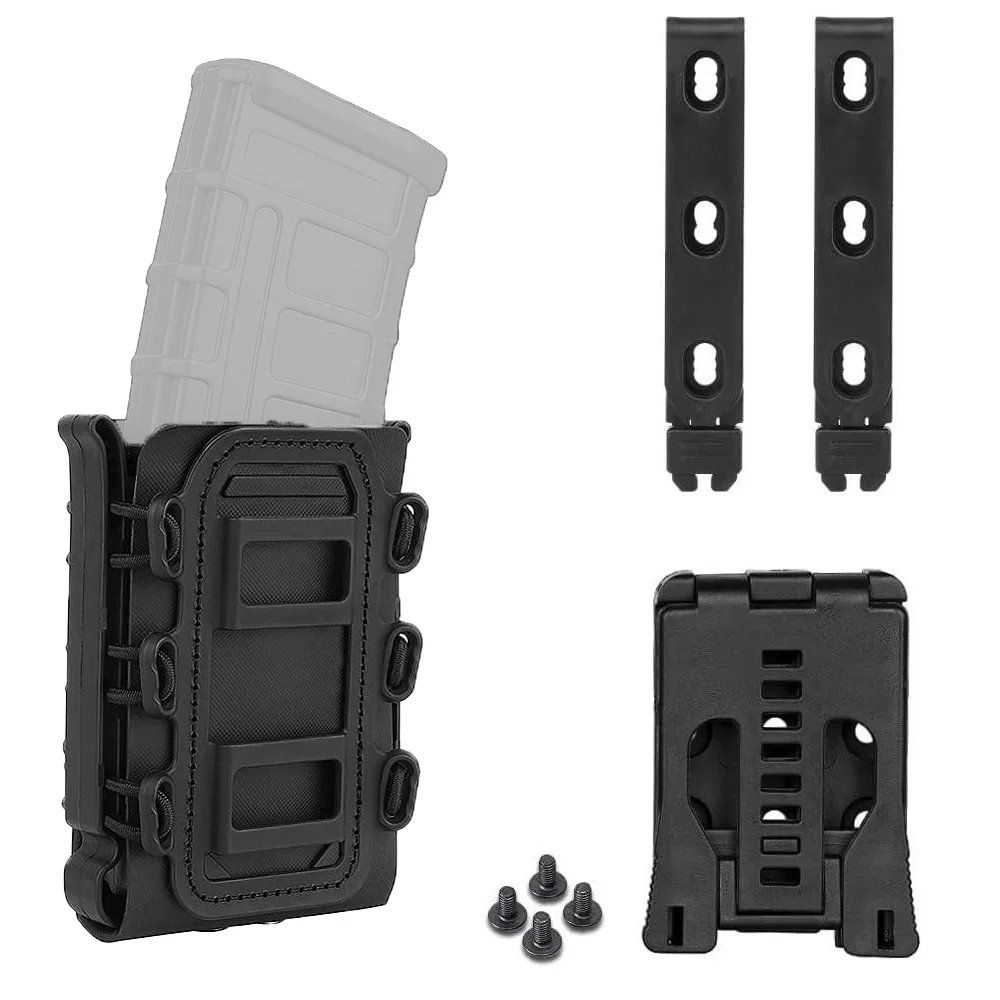 

OPHIDIAN 5.56mm 7.62mm Magazine Pouch with MOLLE Clip and Belt Buckle Universal Magazine Holder Belt Clip/Back Clip