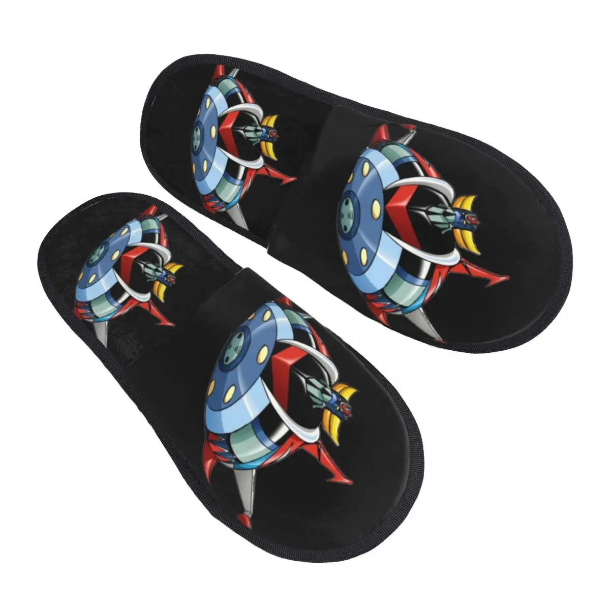 Custom UFO Robot G-Grendizers Goldrake Soft Memory Foam House Slippers Women Anime Manga Comfy Warm Anti-skid Sole Slipper