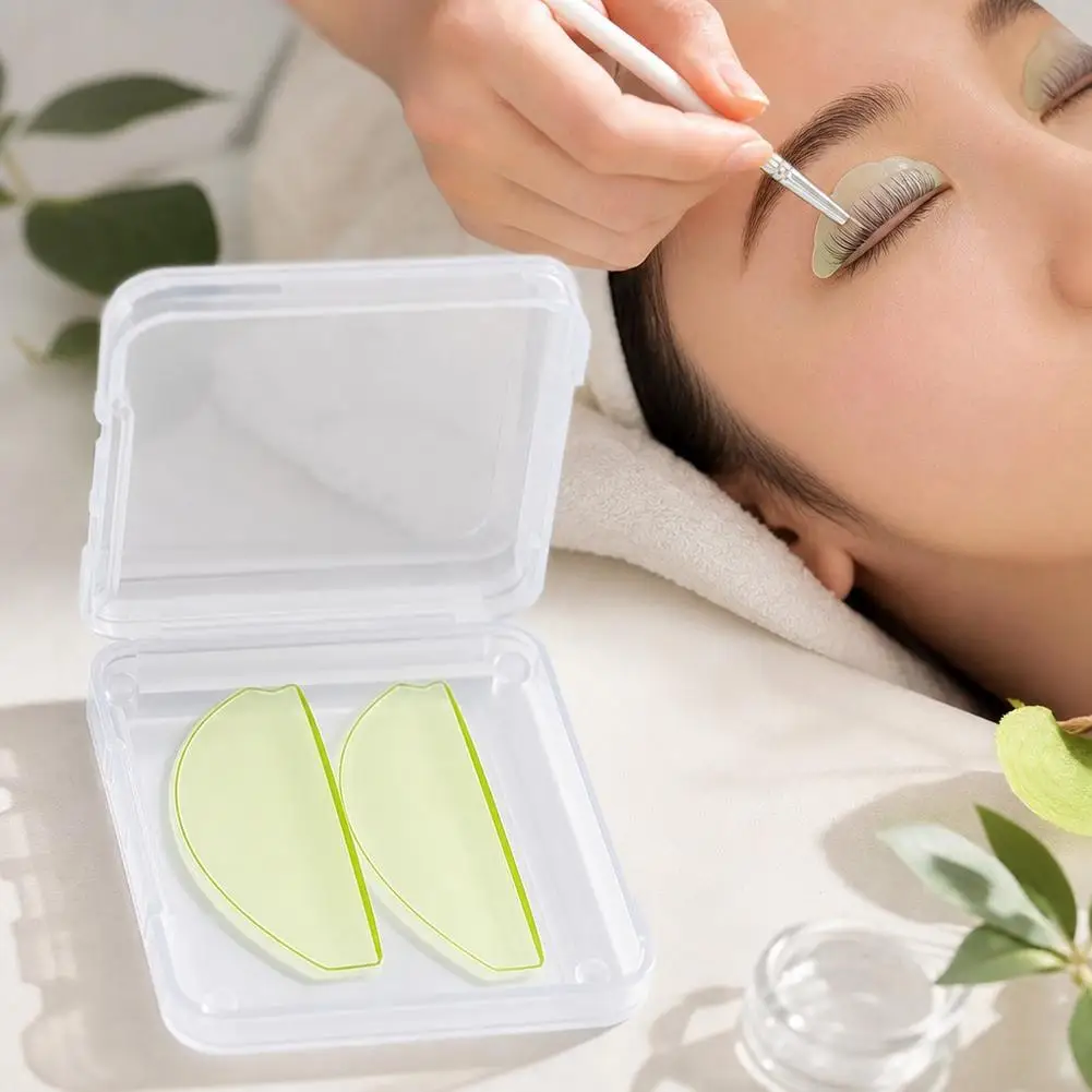 1 Pair Self-Adhesive Silicone Lash Lift Pads Ultra-Thin Eyelash Perming Shields Rods Reusable Eye Patch Makeup Tools view 5