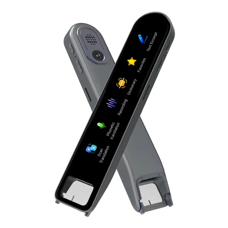 Versatile Russian and French text scanning translation pen, offline scanning and reading pen, offline speech translation