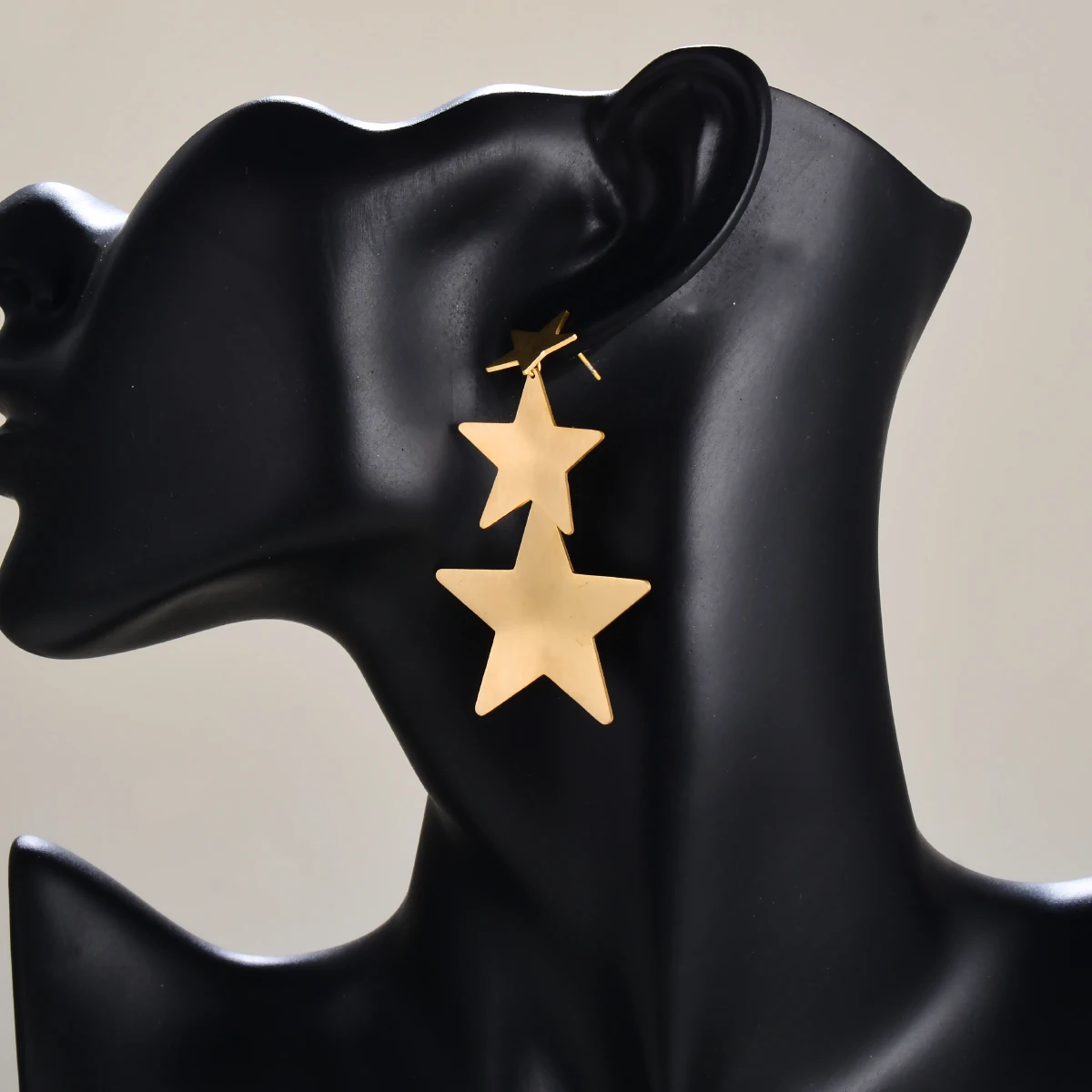 Golden Star Earrings Stainless Steel Fashion Jewelry for Women Waterproof Hypoallergenic Wholesale