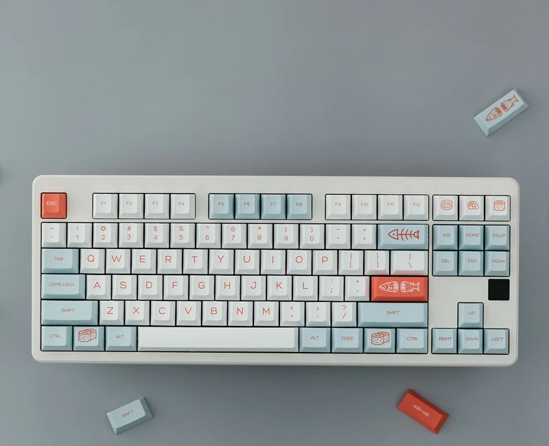 Salmon Keycaps Are Highly Compatible with 104/68/87/980 Mechanical Keyboards with 141 Keys